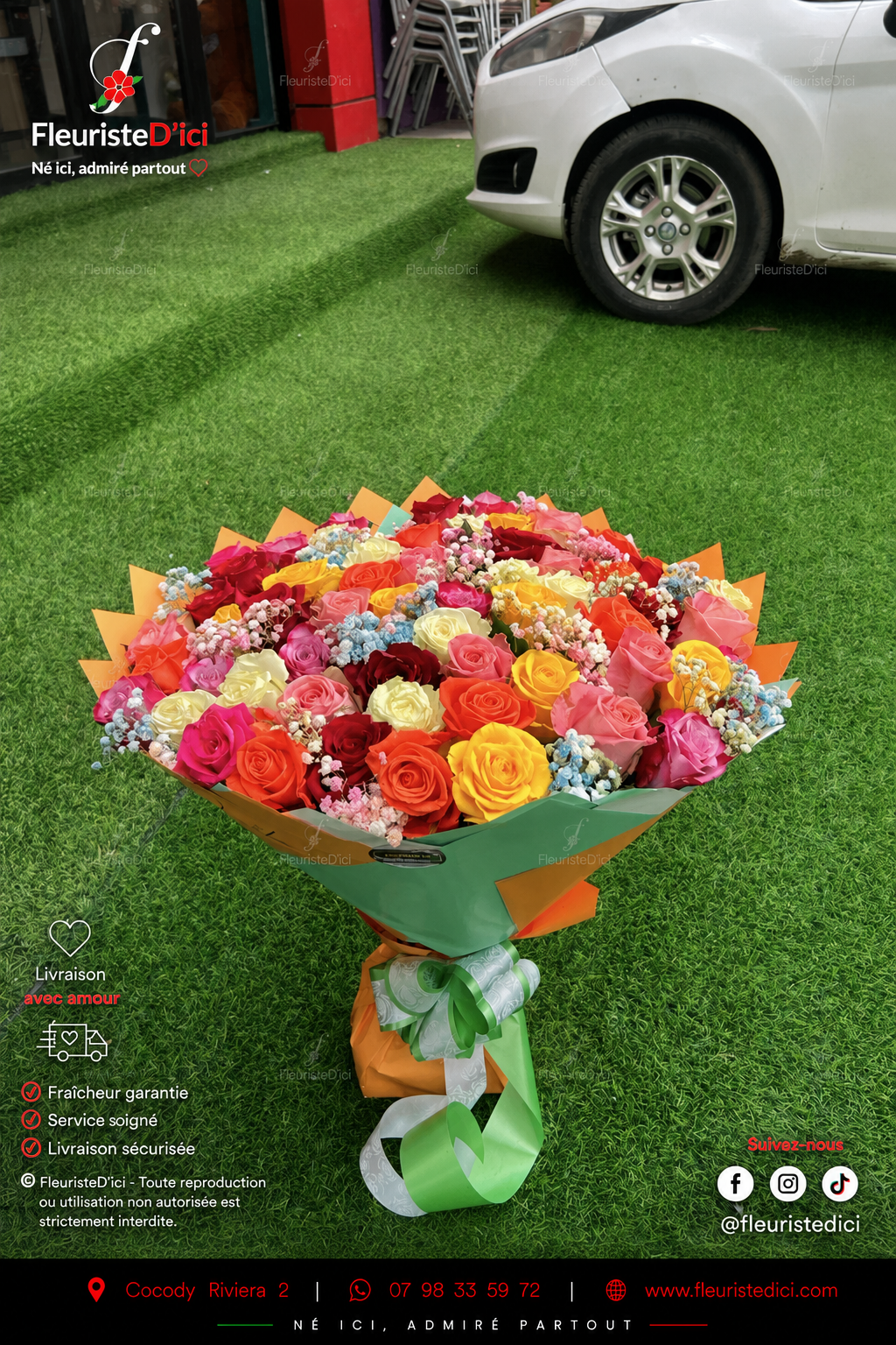 Bouquets multicolores